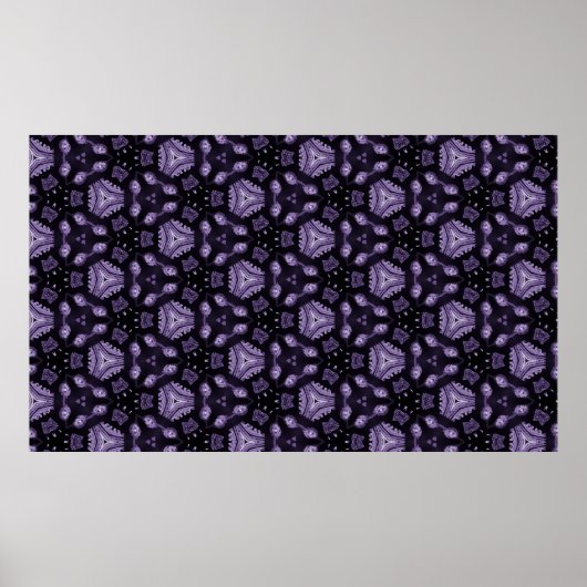 Abstracte kunstogen en een patroon van diamantwate poster (Voorkant)