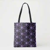 Abstracte kunstogen en een patroon van diamantwate tote bag (Voorkant)
