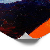 Abstracte kunstolie en acrylkleur op canvas, Brus Poster (Hoek)