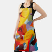 Abstracte kunstolie en acrylkleur op canvas, Brus Schort (Insitu)