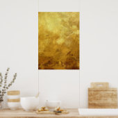 abstracte kunstondergrond in gouden kleur poster (Keuken)