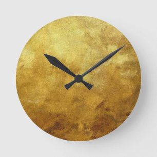 abstracte kunstondergrond in gouden kleur ronde klok