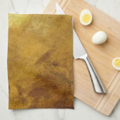abstracte kunstondergrond in gouden kleur theedoek (Quarter Fold)