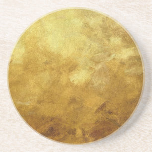 abstracte kunstondergrond in gouden kleur zandsteen onderzetter