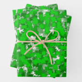 Abstracte kunstontwerp Groene vulling Inpakpapier Vel (In situ)