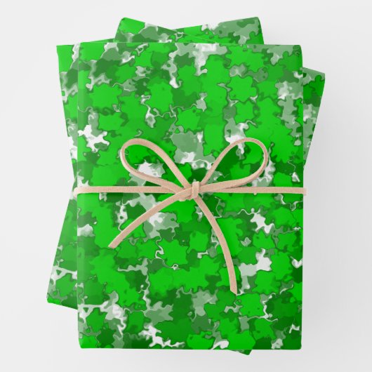 Abstracte kunstontwerp Groene vulling Inpakpapier Vel (In situ)