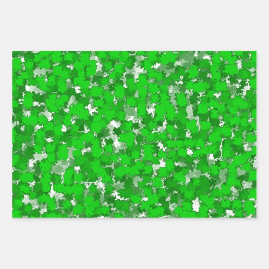 Abstracte kunstontwerp Groene vulling Inpakpapier Vel (Voorkant)