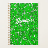 Abstracte kunstontwerp Groene vulling Planner (Voorkant)