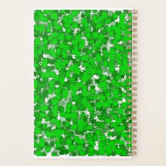 Abstracte kunstontwerp Groene vulling Planner (Achterkant)