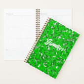 Abstracte kunstontwerp Groene vulling Planner (Display)