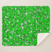 Abstracte kunstontwerp Groene vulling Sherpa Deken (Voorkant (horizontaal))