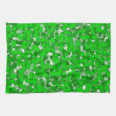 Abstracte kunstontwerp Groene vulling Theedoek (Horizontaal)