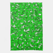 Abstracte kunstontwerp Groene vulling Theedoek (Verticaal)