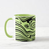 Abstracte kunstontwerp-Mok - Uw kleuren - Groen Mok (Links)