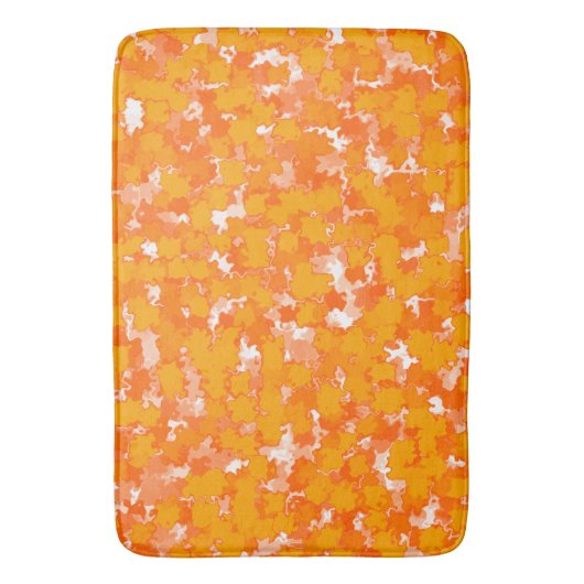 Abstracte kunstontwerp Oranje vulling Badmat (Voorkant Verticaal)