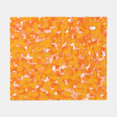 Abstracte kunstontwerp Oranje vulling Fleece Deken (Voorkant (Horizontaal))