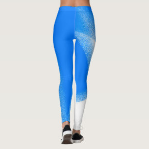 Abstracte kunstpap White Lavender Sky Blue Leggings