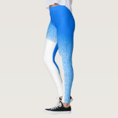 Abstracte kunstpap White Lavender Sky Blue Leggings (Links)