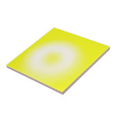 Abstracte kunstpasta Geel Wit Tegeltje (Zijkant)