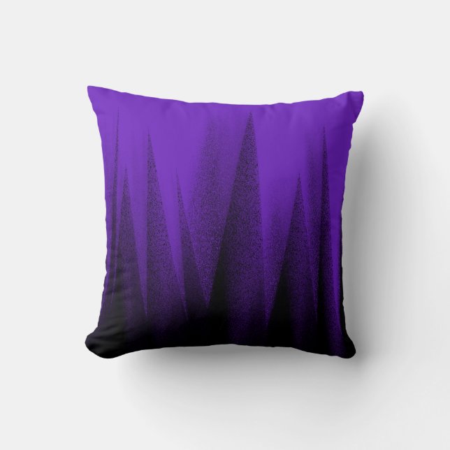 Abstracte kunstpasta lavender Paars Black Kussen (Voorkant)