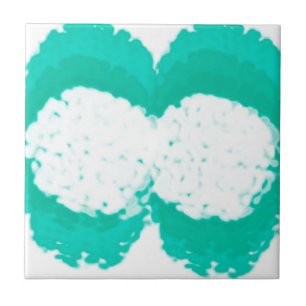Abstracte kunstpasta Turquoise Green White Tegeltje