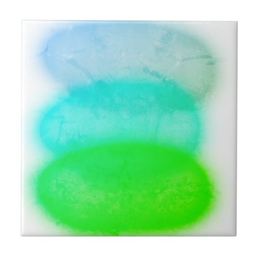 Abstracte kunstpasta Turquoise-kleuren Tegeltje (Voorkant)