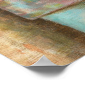 Abstracte kunstpasta's die Fantasy Castle-raam sch Poster (Hoek)