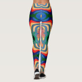 Abstracte kunstpatroon all-over-print Leggings (Achterkant)