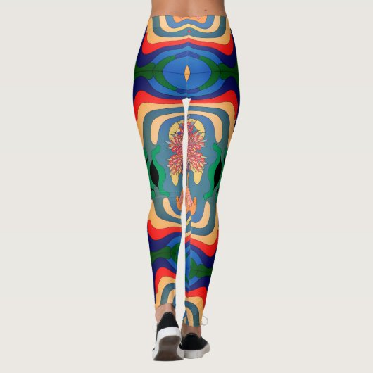 Abstracte kunstpatroon all-over-print Leggings (Achterkant)