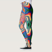 Abstracte kunstpatroon all-over-print Leggings (Links)