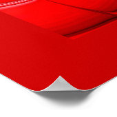 Abstracte kunstposter gewikkeld in rood 2 poster (Hoek)