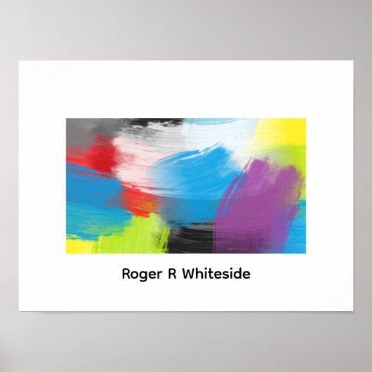Abstracte kunstprint 3 door Roger R Whiteside Poster (Voorkant)