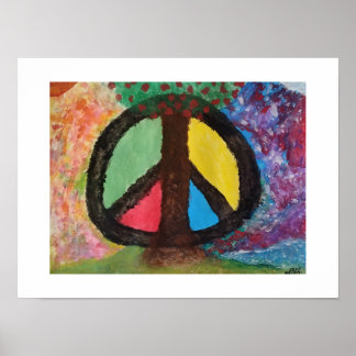 Abstracte Kunstprint Boom van Vrede Poster