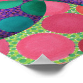 Abstracte Kunstprint met Gevlekte Wingerdstok Poster (Hoek)