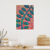 Abstracte Kunstprint met Gevlekte Wingerdstok Poster (Keuken)