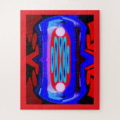 Abstracte kunstpuzzel 'Hoop en vrede' Legpuzzel (Verticaal)