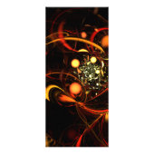 Abstracte kunstrackkaart met hartslag reclamekaart (Voorkant)