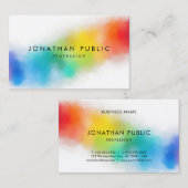 Abstracte kunstregenboogkleuren Moderne kleuren Visitekaartje (Voorkant / Achterkant)