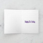 Abstracte kunstregenboogstrepen Happy Birthday-ver Kaart (Binnen)