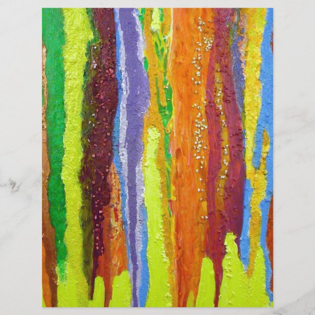 Abstracte kunstregenboogstrepen verfdruppelaar (Voorkant)