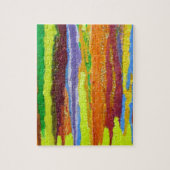 Abstracte kunstregenboogstrepen verfdruppelaar legpuzzel (Verticaal)