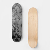 abstracte kunstretro voor zwart - witchevron cobwe persoonlijk skateboard (Voorkant)