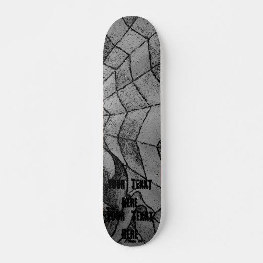 abstracte kunstretro voor zwart - witchevron cobwe persoonlijk skateboard (Voorkant)