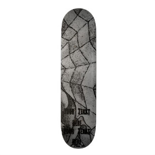 abstracte kunstretro voor zwart - witchevron cobwe persoonlijk skateboard