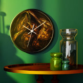 Abstracte kunstronde voor moeder aarde grote klok