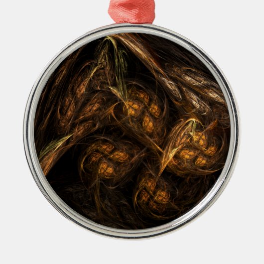 Abstracte kunstronde voor moeder aarde metalen ornament (Voorkant)