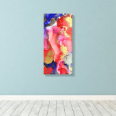 Abstracte kunstroze Paarse goudalcoholinkt Canvas Afdruk (Insitu (Houten vloer))