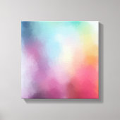 Abstracte kunstroze rood-blauw Paars groen Canvas Afdruk (Voorkant)