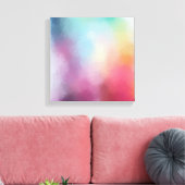 Abstracte kunstroze rood-blauw Paars groen Canvas Afdruk (Insitu (Woonkamer))