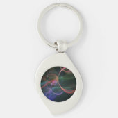 Abstracte kunstruimte sleutelhanger (Voorkant)